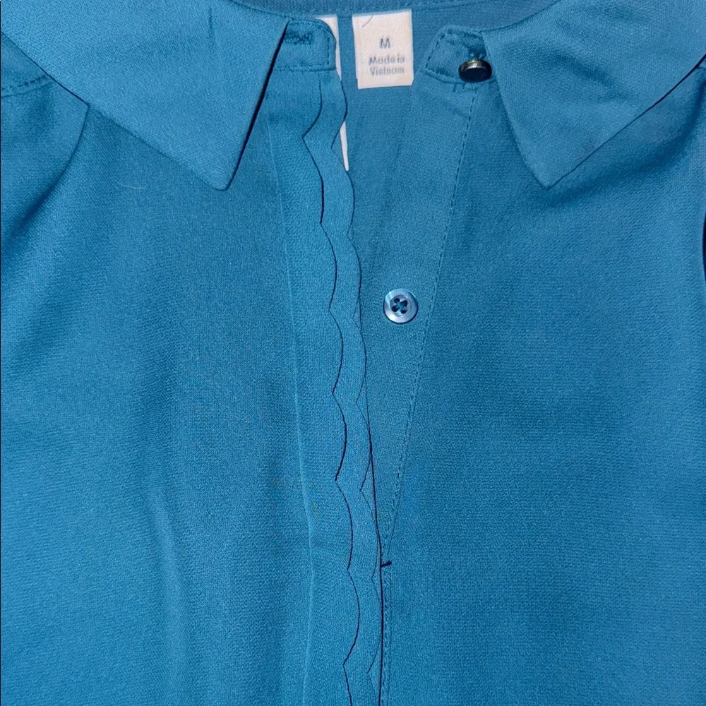 Elle Turquoise Ruffle Top - Picture 3 of 3